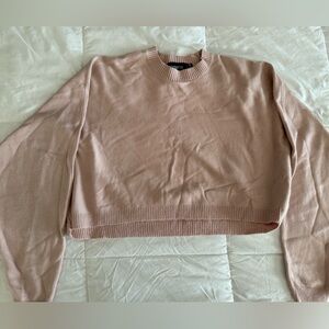 Etiquette Clothiers Soft Pink Crew Neck Sweater